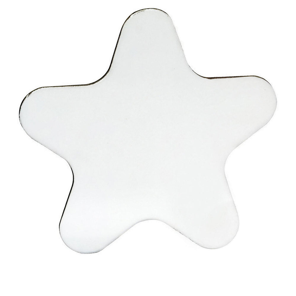 Magnetic fridge magnets (pack of 5 sheets), blank white star-shaped magnet
