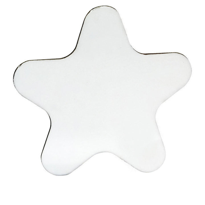 Magnetic fridge magnets (pack of 5 sheets), blank white star-shaped magnet