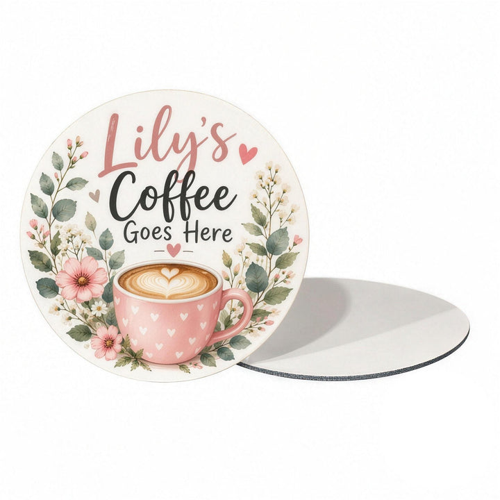 Matt cardboard coasters (pack of 10), round coaster printed with &