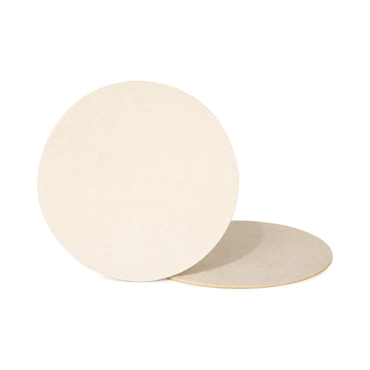 Natural Matt round cardboard coasters (pack of 10), blank