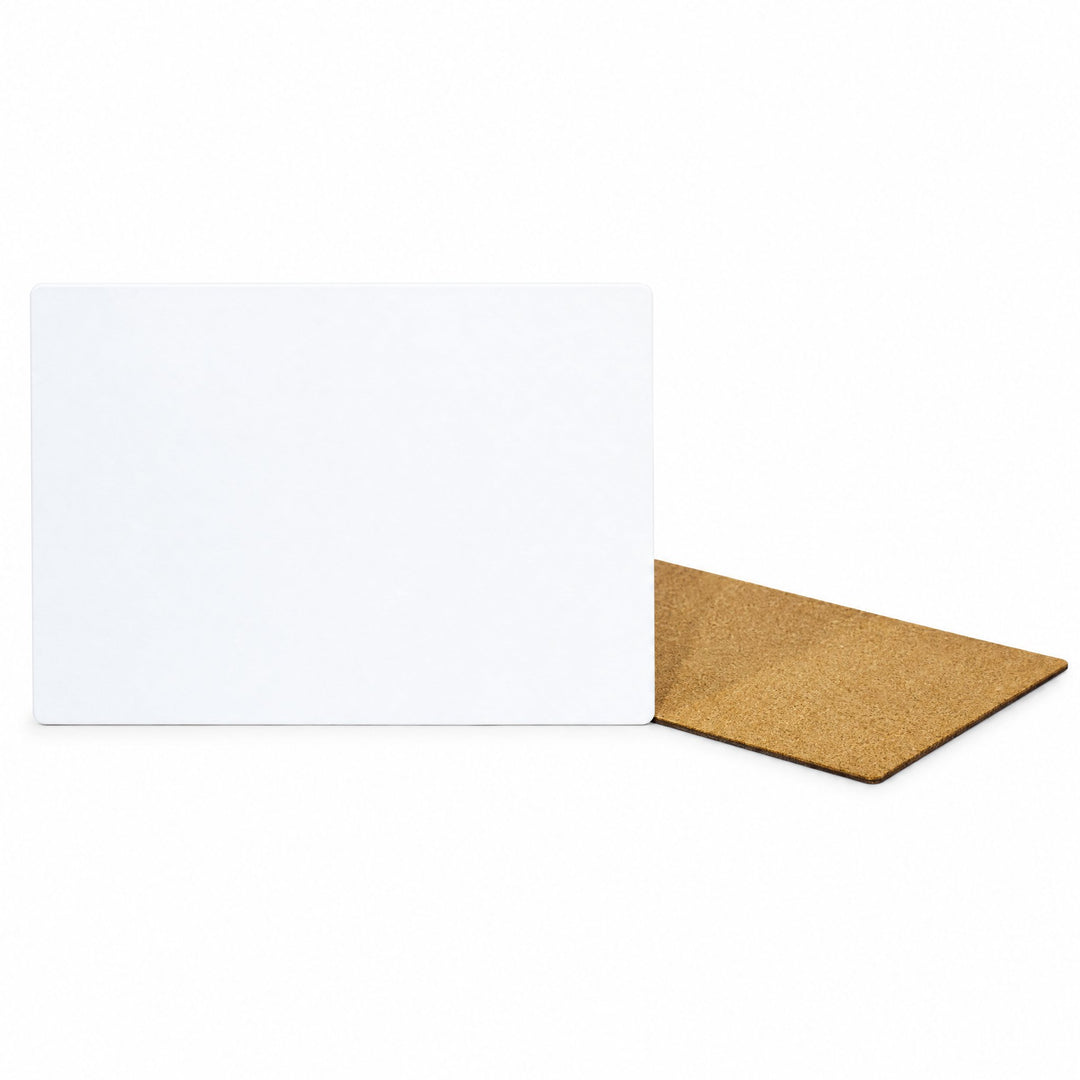 Rectangle MDF placemat with cork, 20 x 28.5cm, blank