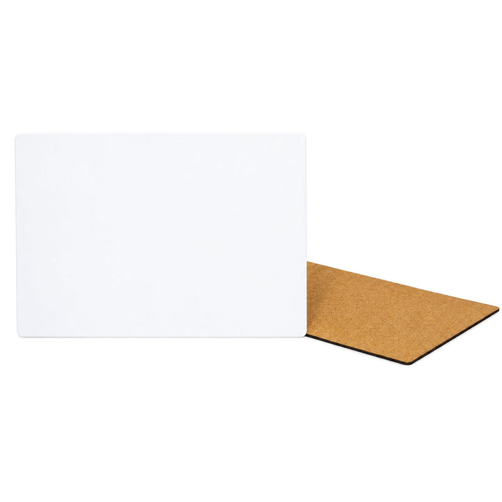 Rectangle MDF placemat with cork, European, blank, gloss finish