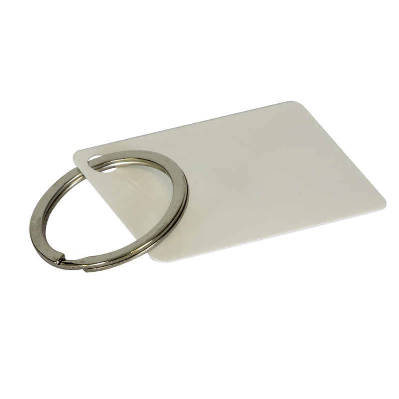 sublimation blanks, key ring rectangle, plastic
