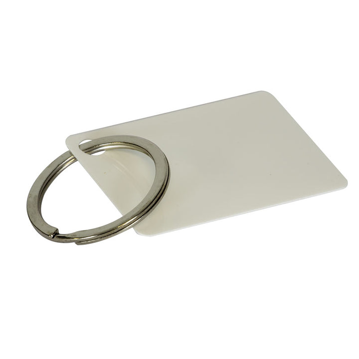 sublimation blanks, key ring rectangle, plastic