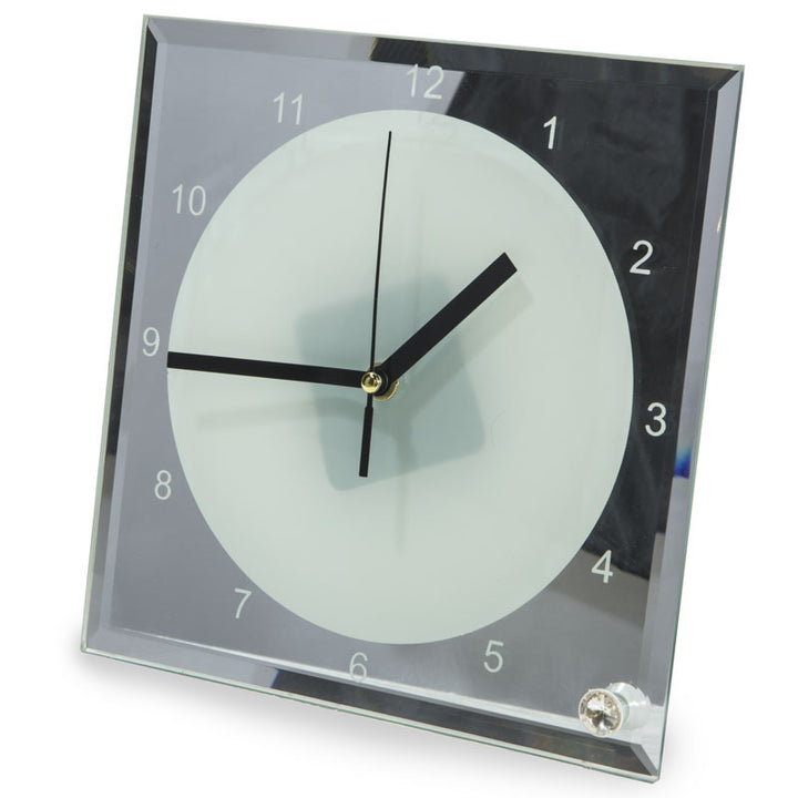 Blank Sublimation Glass Clock, dye sublimation glass clock, sublimation glass clock