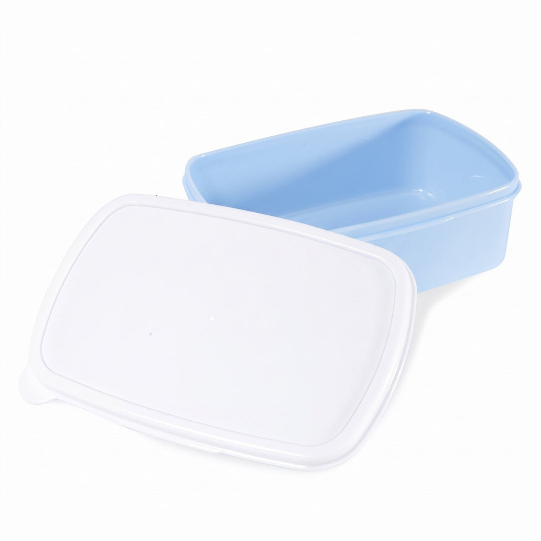 Sublimation blue plastic lunch box, blank