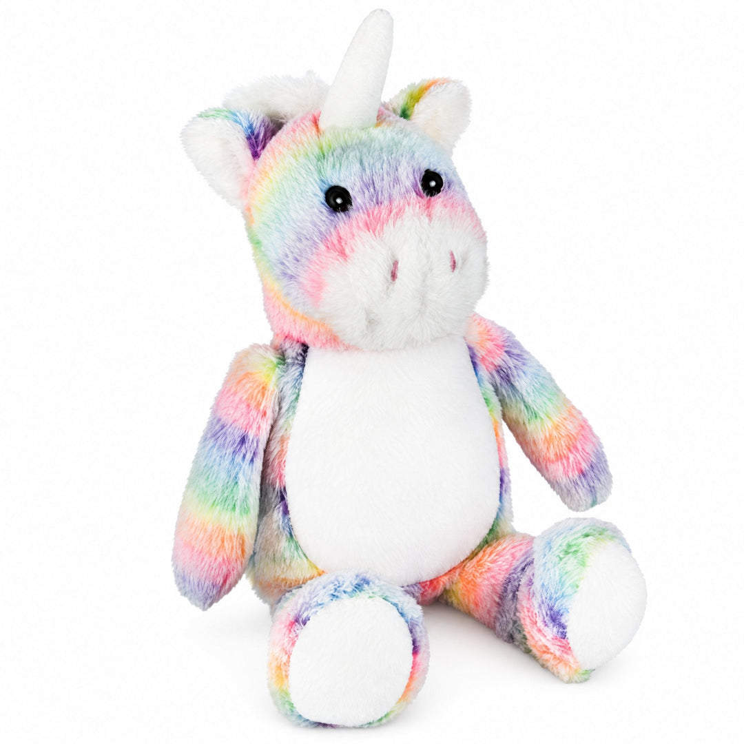 Sublimation rainbow unicorn plush toy, blank, polyester