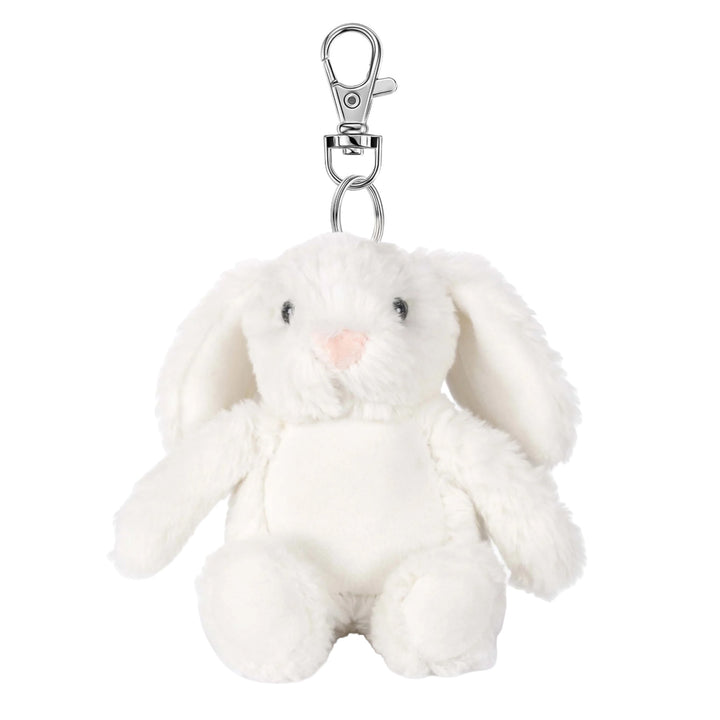 Sublimation White Rabbit Plush Keyring