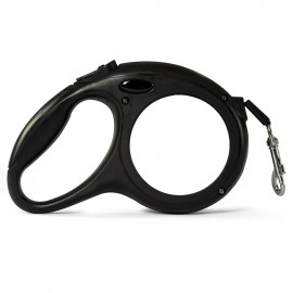 Retractable Black Pet Lead - Large