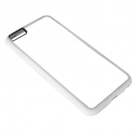 White Rubber iPhone 6 Plus Cover with Metal insert