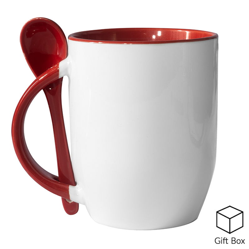 Sublimation Mug 11oz Red - Inside and Handle