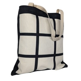 9 Panel Linen Shopping Bag