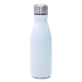 500ml White Aluminium Bowling Bottle