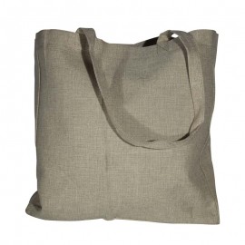 Faux  Burlap Shopping Bag