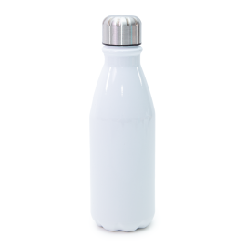 650ml White Aluminium Bowling Bottle
