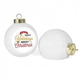 White Christmas Bauble