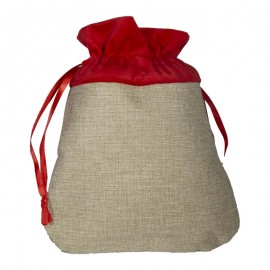 Small Faux Burlap Gift Bag