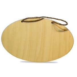 Natural Wood Oval Hanger